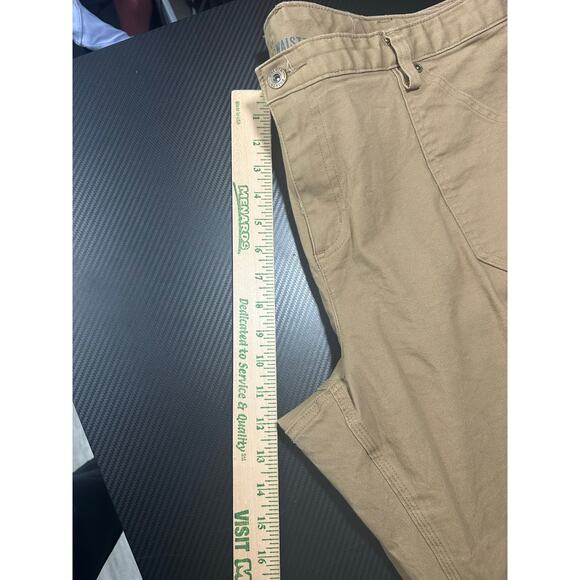 Duluth Trading Flex Fire Hose Slim Leg Cargo Pants Tan 18x29 Curvesetter Waist - Picture 8 of 14